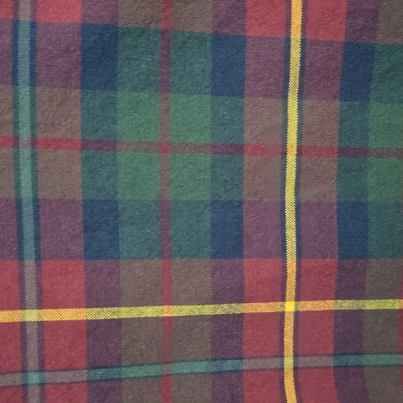 Ralph Lauren Men's XXL Plaid Button Up Long Sleeve Shirt - Red, Green, Yellow - Picture 5 of 6